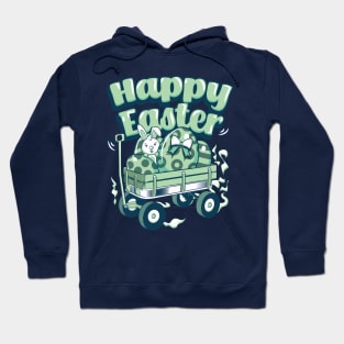 Easter Shirt Bunny Egg Hunt Wagon Hoodie